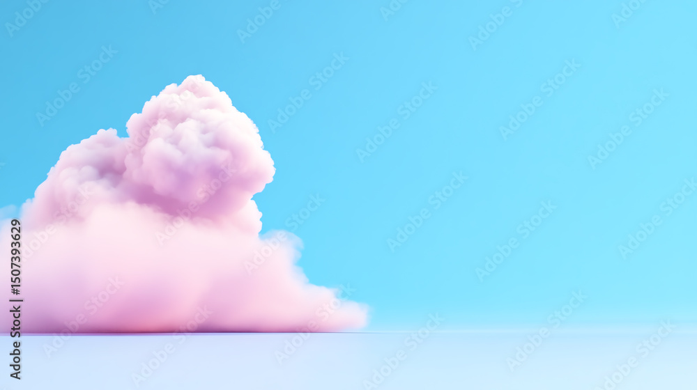 A vibrant pink cloud floats against a serene blue sky, creating a dreamy and whimsical atmosphere perfect for artistic projects. A vibrant pink cloud floats against a serene blue sky, creating a dreamy and whimsical atmosphere perfect for artistic projects.
