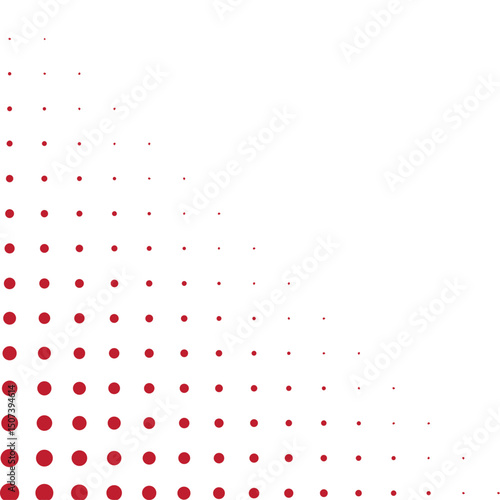 Abstract Halftone Dots Corner Decoration