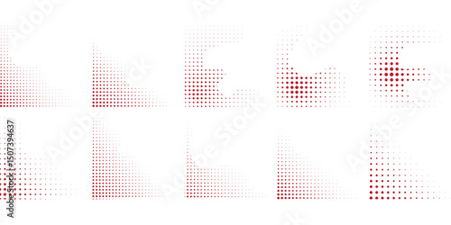 Abstract Halftone Dots Corner Decoration