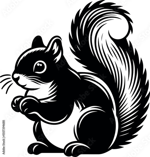 Wallpaper Mural squirrel silhouette capturing the beauty Torontodigital.ca