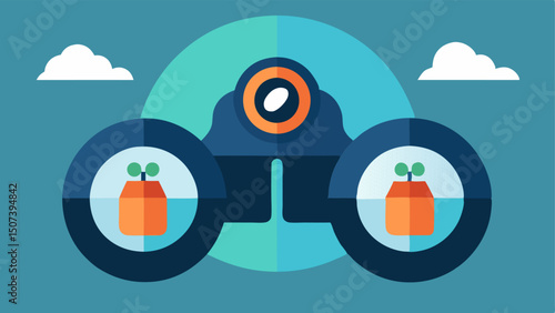 Binoculars Focused A closeup illustration of binoculars focusing on a drug deal with blurred surroundings to emphasize the view.
