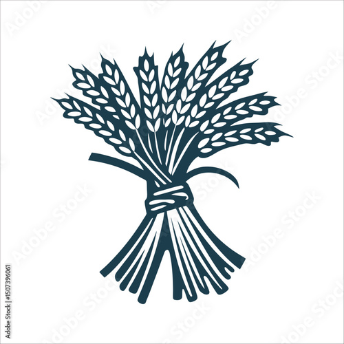 Golden Sheaf of Rice Stalks at Harvest Festival