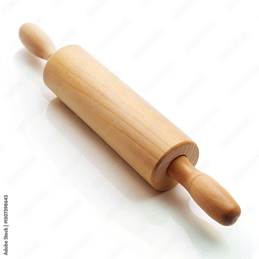 Rolling Pin with Wooden Surface Photo Rolling Pin with Wooden Surface Photo