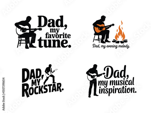 Dad my favorite tune musical rockstar inspiration designs