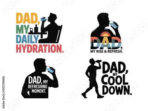Vector group of people silhouettes icon set with business and casual characters