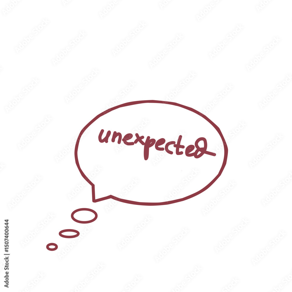 Fototapeta premium A reddish-brown speech bubble with 