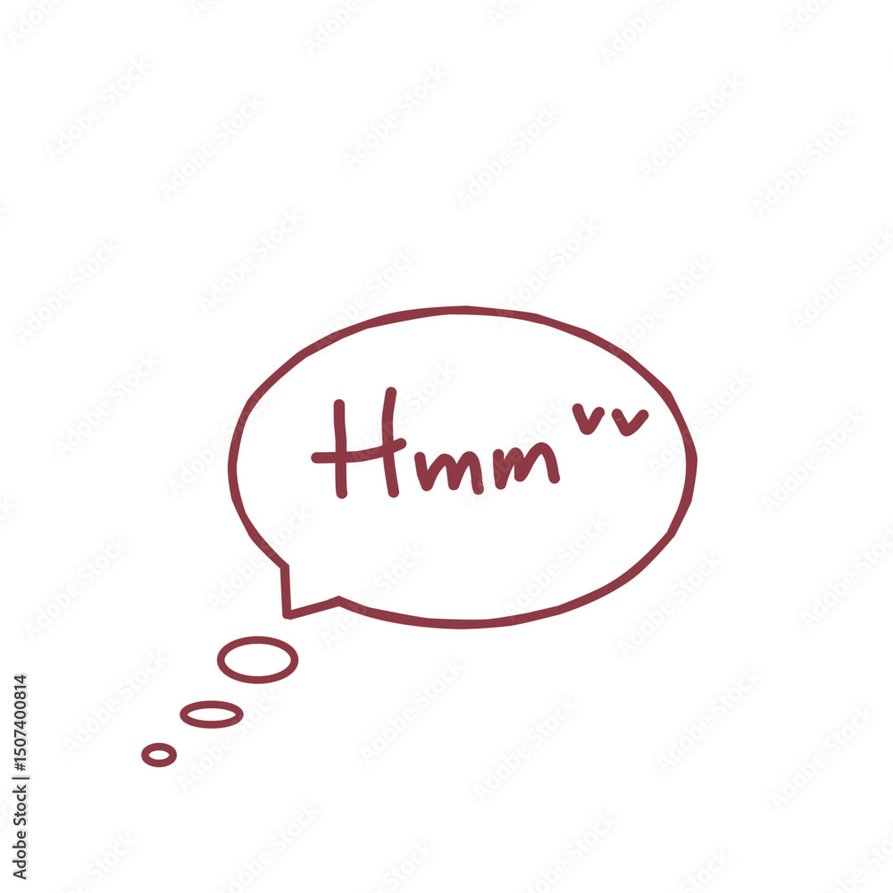 Fototapeta premium A reddish-brown speech bubble with 