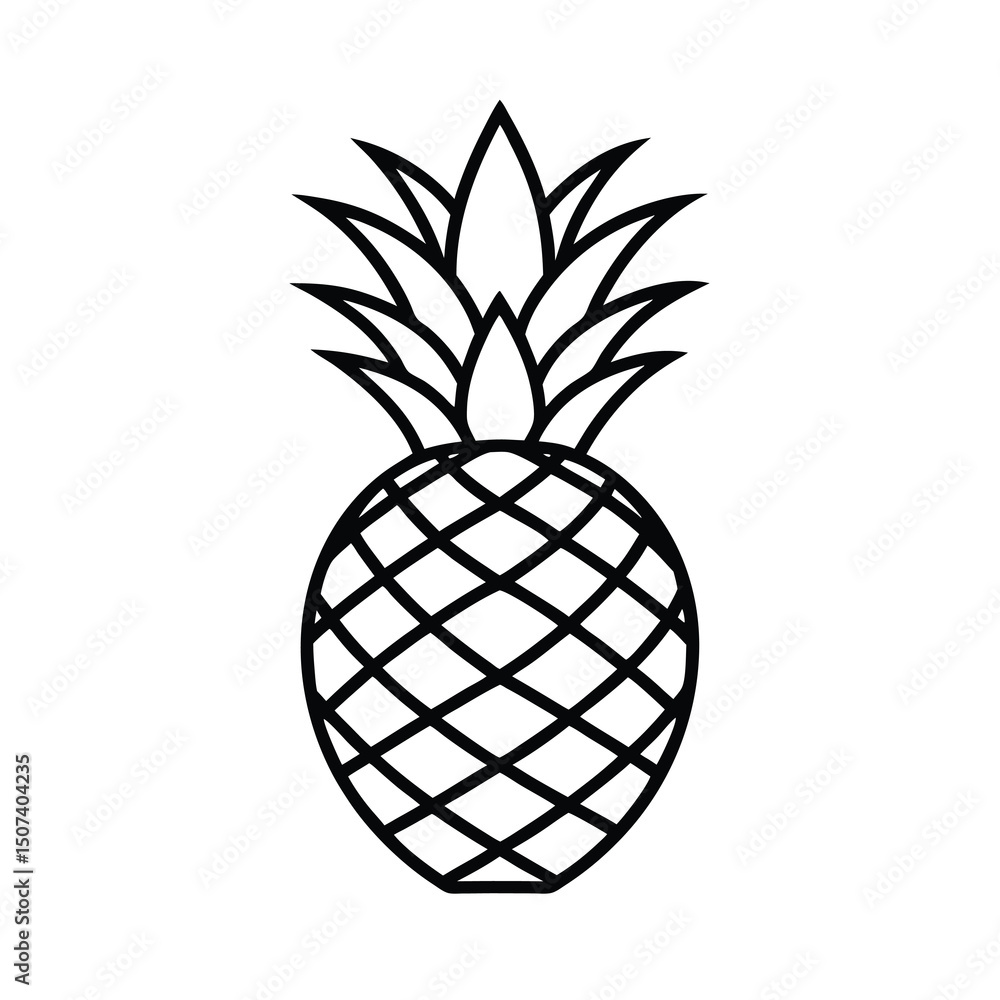 Fototapeta premium illustration of pineapple
