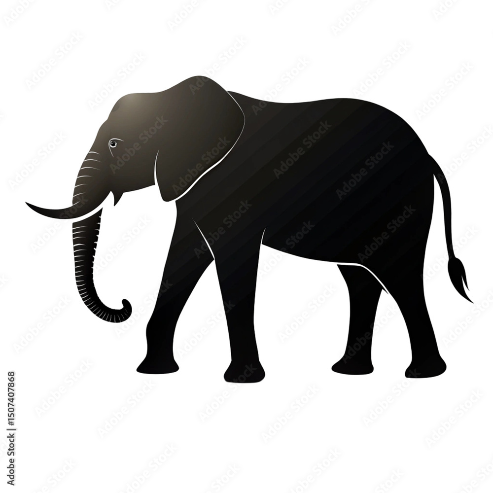 Fototapeta premium elephant isolated on white background