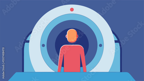 MRI Scanner A stylized representation of a person being scanned inside an MRI machine with highlighted brain and body sections for clarity.