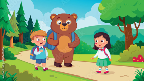 Cartoon of a school boy and his lifestyle 