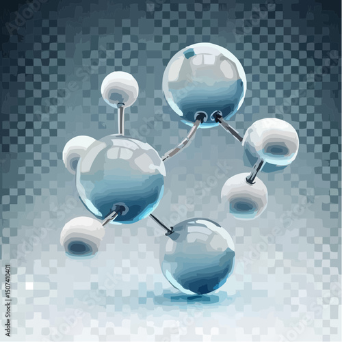representation of chemical elements forming molecules 100