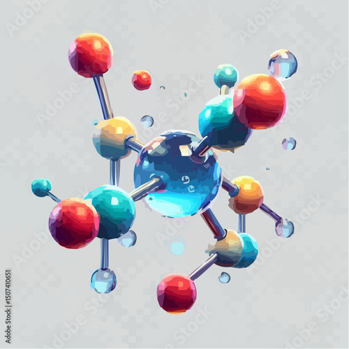 representation of chemical elements forming molecules 61