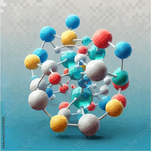 representation of chemical elements forming molecules 35