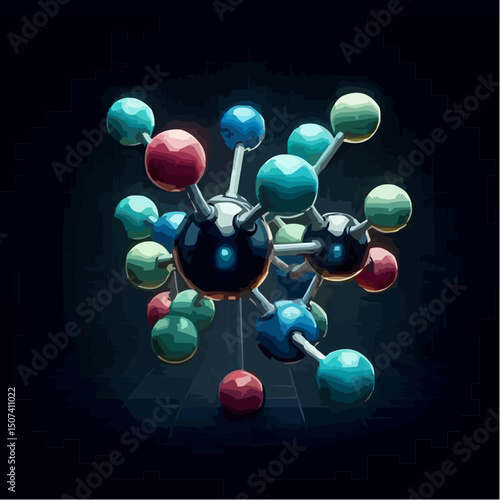 representation of chemical elements forming molecules 6
