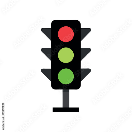 Traffic Signal Color Vector Graphic
