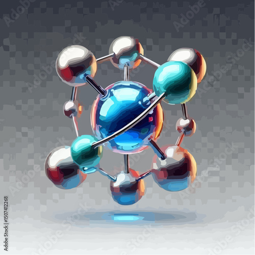 microscopic view of atoms forming molecules  92