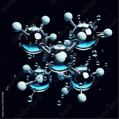 microscopic view of atoms forming molecules 11