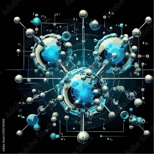 
the representation of a molecule being formed by atoms 100