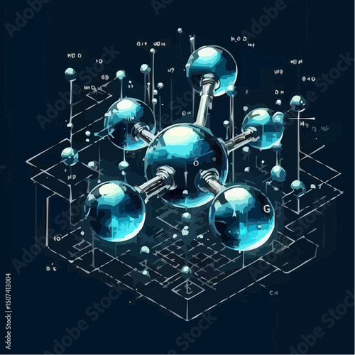 
the representation of a molecule being formed by atoms 99