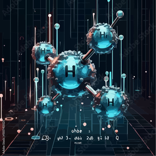 
the representation of a molecule being formed by atoms 98