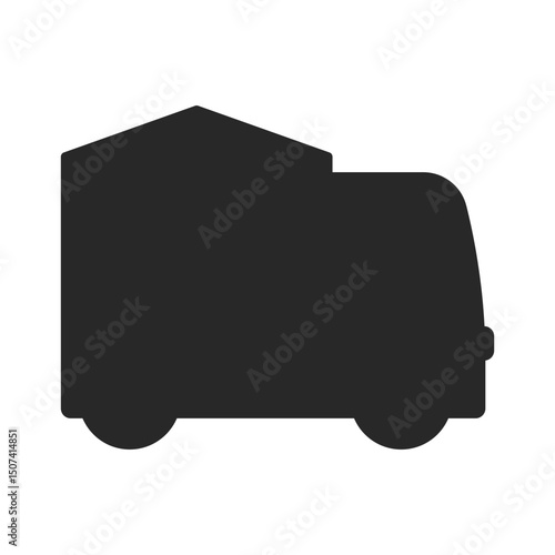 Food truck silhouette icon elements