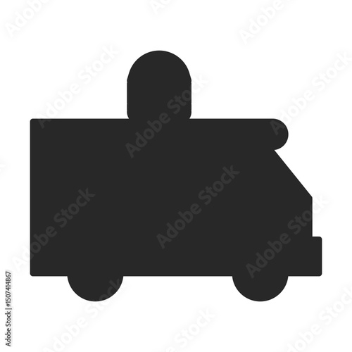 Food truck silhouette icon elements