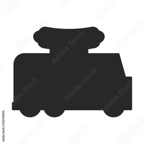 Food truck silhouette icon elements