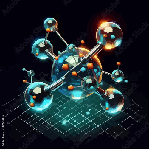 
the representation of a molecule being formed by atoms 93