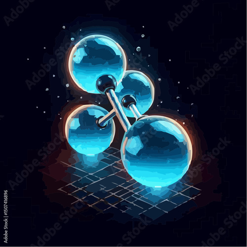 
the representation of a molecule being formed by atoms 92