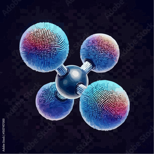 
the representation of a molecule being formed by atoms 82