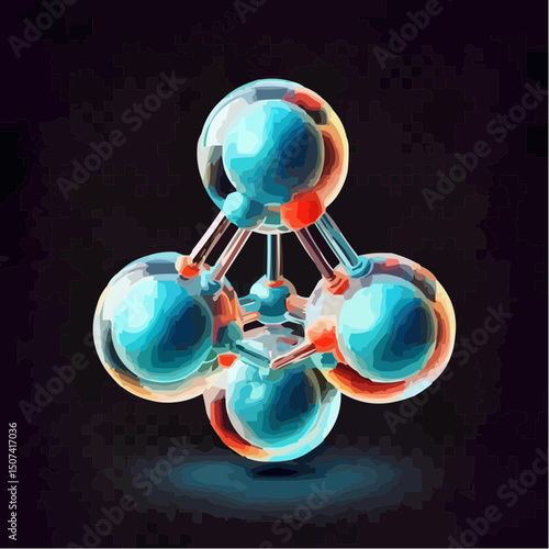 
the representation of a molecule being formed by atoms 78