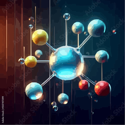 
the representation of a molecule being formed by atoms 69