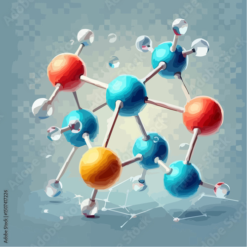 
the representation of a molecule being formed by atoms 54