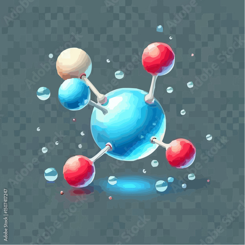 
the representation of a molecule being formed by atoms 52