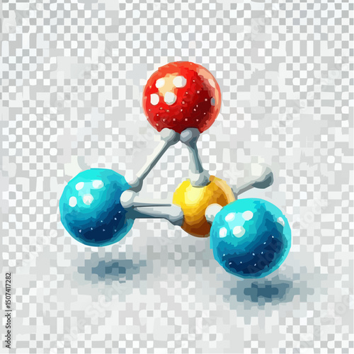
the representation of a molecule being formed by atoms 47