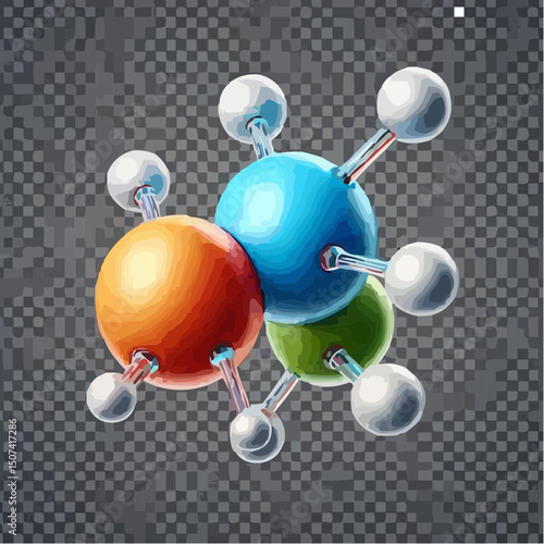 
the representation of a molecule being formed by atoms 46