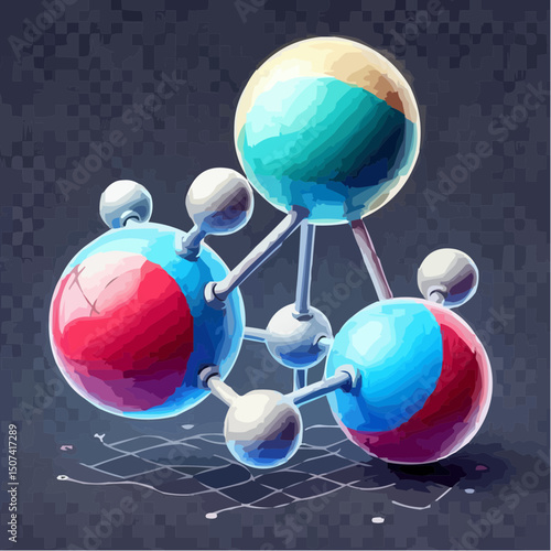 
the representation of a molecule being formed by atoms 45