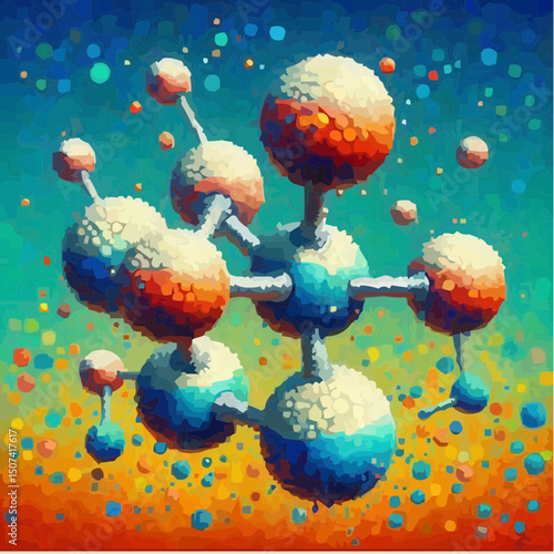 
the representation of a molecule being formed by atoms 5