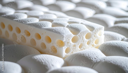 Memory Foam Pillow Section Showing Cellular Structure