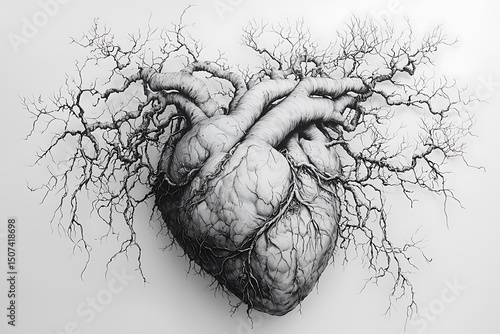 Creative medical heart diagram high resolution photo
