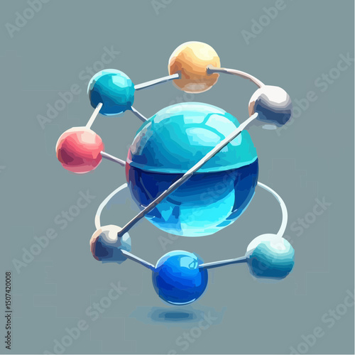 three-dimensional image of atoms forming molecules 87
