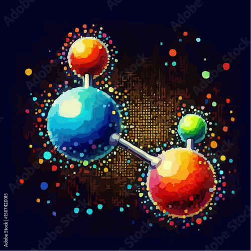 three-dimensional image of atoms forming molecules 86