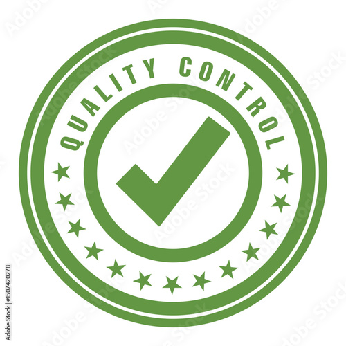 Quality control rubber stamp seal vector