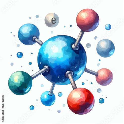 three-dimensional image of atoms forming molecules 11