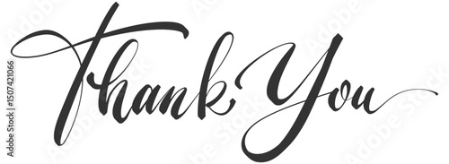Thank you hand writen calligraphy