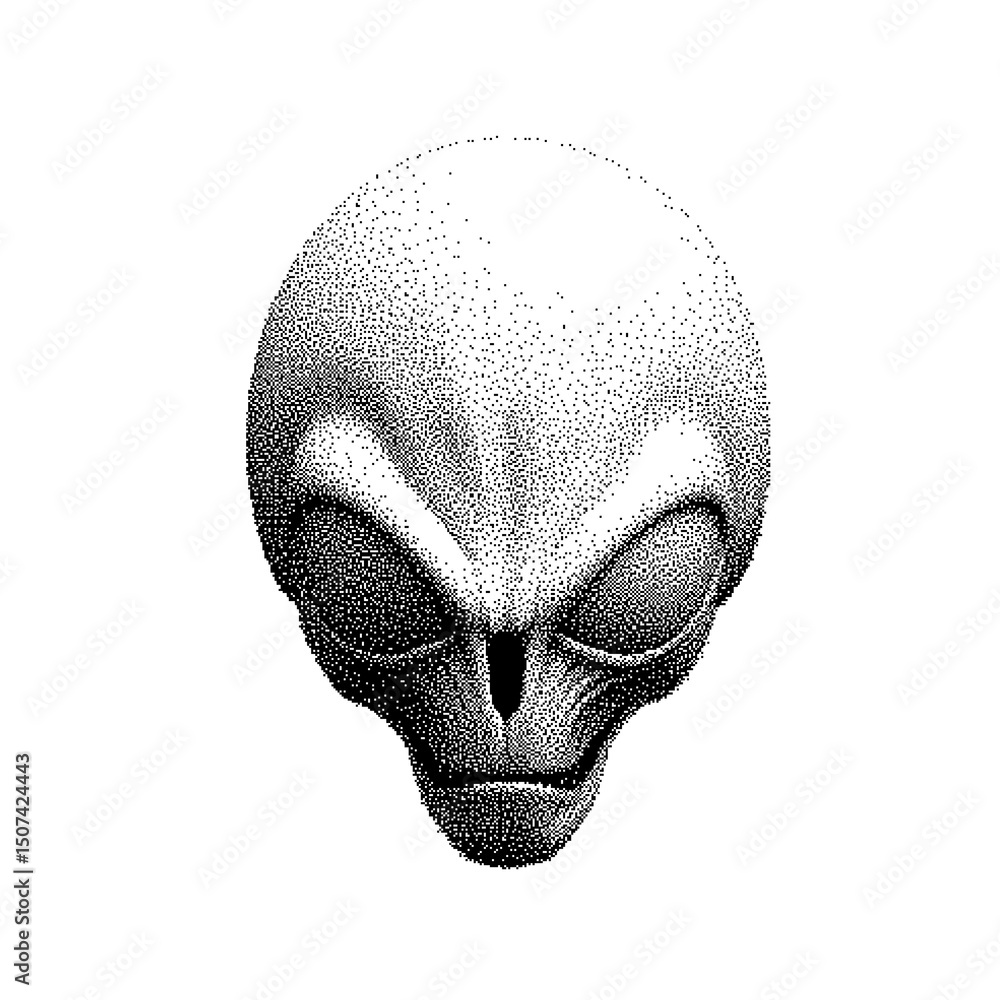 Obraz premium futuristic Pixel art web illustration allien 