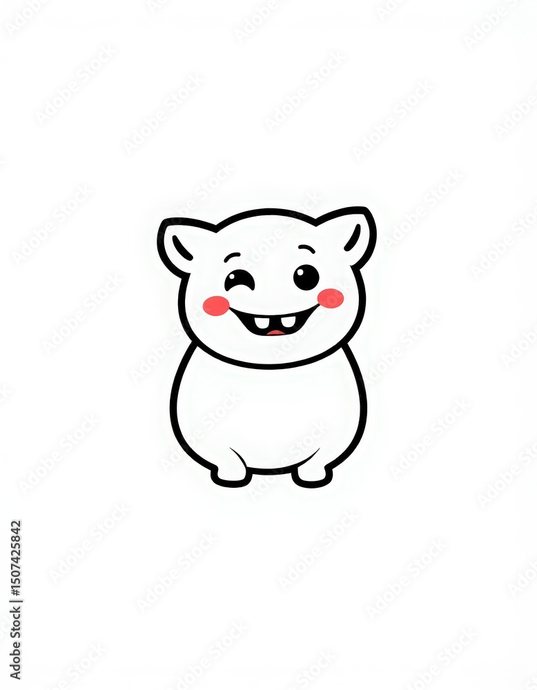 Naklejka premium cute little animal