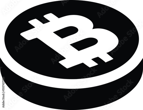bitcoin vector silhouette logo icon