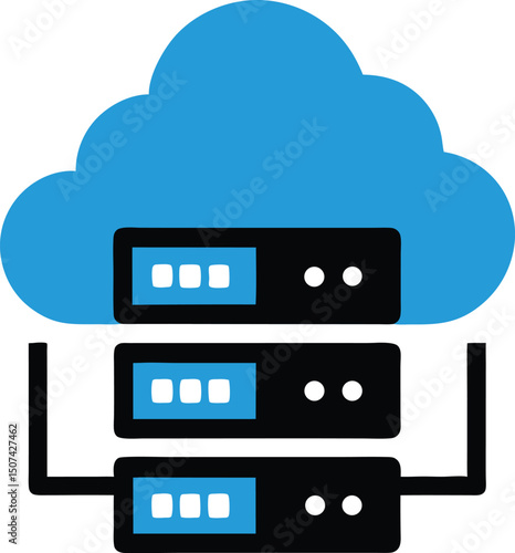 Web Hosting Services Vector Illustration